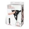 Lux Fetish Realistic 6.5 inches Vibrating Dildo with Harness - Model LD-65 - For Enhanced Pleasure - Unisex - Black