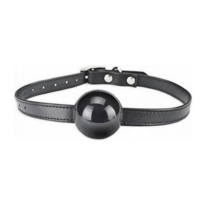 Lux Fetish Silicone Ball Gag - Model O-S Black - Unisex Bondage Toy for Enhanced Pleasure