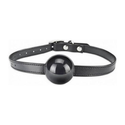 Lux Fetish Silicone Ball Gag - Model O-S Black - Unisex Bondage Toy for Enhanced Pleasure - Adult Naughty Store