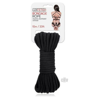 Lux Fetish Bondage Rope 10m - Premium Black Silk Restraint for Sensual Bondage Play