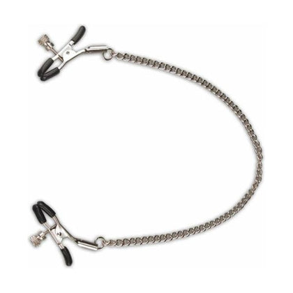 Lux Fetish Adjustable Nipple Clips - Intensify Your Pleasure with the Lux Fetish Steel Nipple Clamps, Model X1, Unisex, for Exquisite Nipple Stimulation - Silver