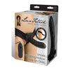 Lux Fetish Black PVC Unisex Vibrating Hollow Strap-On Dildo - Model X123 - For Intense Pleasure and Confidence