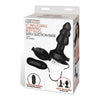 Lux Fetish 4-Inch Inflatable Vibrating Butt Plug Suction Cup - Model LP-1001 - Unisex Anal Pleasure - Black
