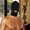 Lux Fetish Open Mouth Stretch Hood Black O-S - Sensory Deprivation Bondage Headgear for Enhanced Intimacy - Adult Naughty Store