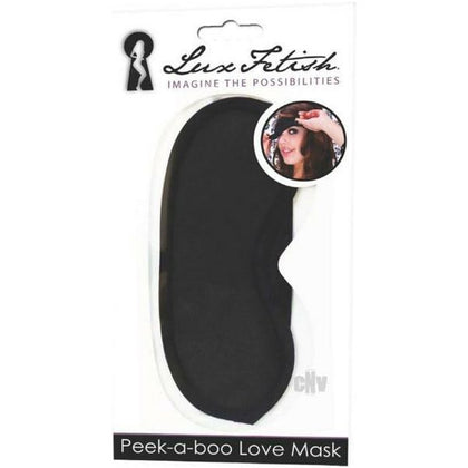 Lux Fetish Peek-a-Boo Love Mask - Sensory Deprivation Blindfold for Enhanced Intimacy (Model: Black Velvet)