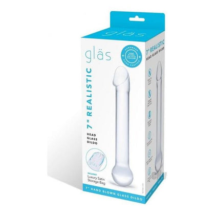 Glas Realistic Head Glass Dildo 7 - Pleasure for Him and Her - Clear
