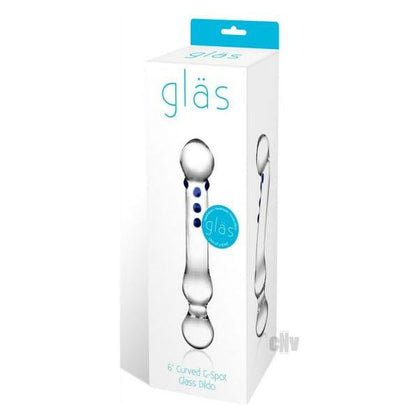 Gläs Curved G-Spot Glass Dildo 6 - Ultimate Pleasure for Women - Intense G-Spot Stimulation - Hypoallergenic Borosilicate Glass - Fracture Resistant - Sensual Clear Glass
