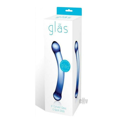 gläs Curved Glass G-Spot Dildo Blue 6 - Unleash Sensual Bliss