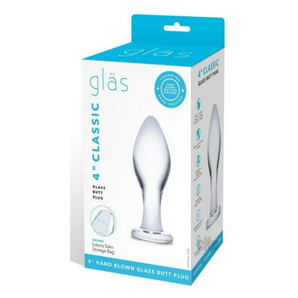 Glass Pleasure Plug 4 - Classic Anal Toy for All Genders - Clear