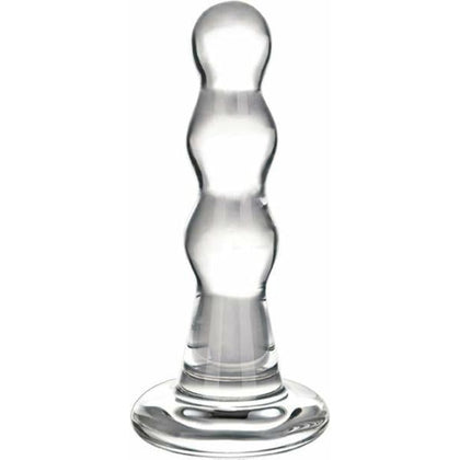 Glass Triple Play Beaded Butt Plug Clear - The Ultimate Tempered Glass Anal Pleasure for All Genders - Adult Naughty Store