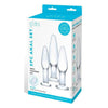 Glas 3 Piece Glass Anal Training Set - Model XYZ - Unisex - Anal Pleasure - Clear - Adult Naughty Store