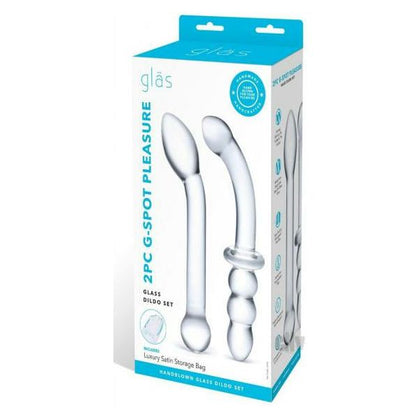 Introducing the Crystal Pleasure Collection: Glass G-Spot Pleasure Set 2pc - Clear