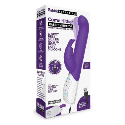 Introducing the Luxe Pleasure Collection: Rechargeable G-Spot Rabbit Vibrator - Model RCG-2021 - For Women - Mind-Blowing Orgasms - Purple
