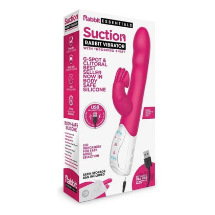 Introducing the Luxe Pleasure Rechargeable Clitoral Suction Rabbit Vibrator - Model RCR-5000X: The Ultimate Pleasure Companion for Women in Luxurious Pink