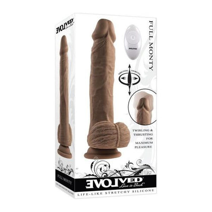 Introducing the Full Monty Dark Realistic Vibrating Dildo - Model FM-500X: A Sensational Pleasure Experience for All Genders in Sultry Black