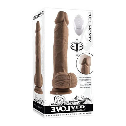 Introducing the Full Monty Dark Realistic Vibrating Dildo - Model FM-500X: A Sensational Pleasure Experience for All Genders in Sultry Black - Adult Naughty Store