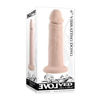 Introducing the SensaPleasure Vibrating Dong 6 Light - The Ultimate Realistic Silicone Dildo for Unparalleled Pleasure - Adult Naughty Store