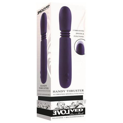 Introducing the Purple Handy Thruster - The Ultimate Silicone Thrusting Vibrator for Deep Pleasure!
