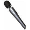 Introducing the Exquisite Pleasure Co. Mighty Metallic Wand Body Massager - Model MMW-8G: The Ultimate Gray Black Wireless Rechargeable Vibrating Wand for Intense Clitoral Stimulation - Adult Naughty Store