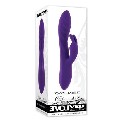 Introducing the LuxeAnalysa Wavy Rabbit Purple Silicone Clitoral and G-Spot Vibrator - Model WRB-001 - Women's Pleasure Toy 🐰 - Adult Naughty Store