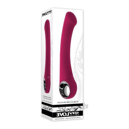 Introducing the Luvvibes Pleasure Curve Red G-Spot Vibrator - Model 10X for Her, providing targeted pleasure with its unique flat G-spot head and flexible slim shaft.