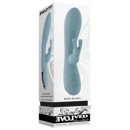 Introducing the Luxe Pleasure Boss Bunny Blue Rabbit Vibrator BB-5000 for Women - G-Spot and Clitoral Stimulation - Midnight Blue