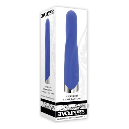 Introducing the Twisted Temptation Blue Vibrating Bullet Toy - Model TT-Blue87: Unisex Pleasure in Vibrant Blue