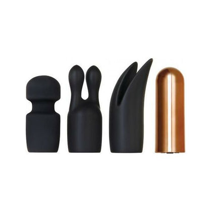 Introducing the SensaPleasure Glam Squad 3-in-1 Bullet Vibrator - Model GS3B-01: The Ultimate Pleasure Companion for Her in Luxurious Black