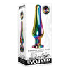 Introducing the Exquisite Pleasure Co. Rainbow Metal Plug - Model RMP-500: The Ultimate Unisex Anal Delight - Adult Naughty Store