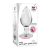 Aande Pink Gem Glass Plug Lg - Luxurious Pleasure for All Genders and Enchanting Anal Stimulation