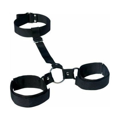 Sex and Mischief Shadow Neck & Wrist Restraint - Premium Nylon Collar to Cuffs Set for Enhanced Bondage Play - Model SM-200 - Unisex - Sensual Pleasure in the Neck and Wrists - Seductive Midn - Adult Naughty Store