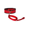 Sex & Mischief Red Leash and Collar - BDSM Bondage Toy for Submissive Play - Model SM-RC-001 - Unisex - Sensual Neck Restraint and Leash - Vibrant Red - Adult Naughty Store