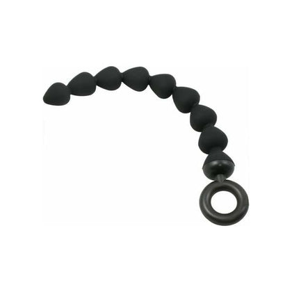 Sex And Mischief Silicone Anal Beads Black 9 Inches - Premium Pleasure for All Genders and Unforgettable Backdoor Bliss - Adult Naughty Store