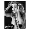 Sex And Mischief Feathered Nipple Clamps Black - Adult Naughty Store