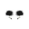 Sex And Mischief Feathered Nipple Clamps Black - Adult Naughty Store