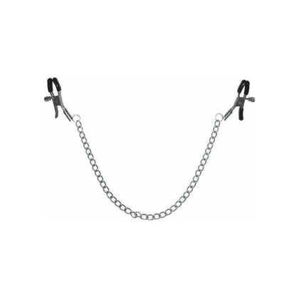 Sex And Mischief Chained Nipple Clamps - Intensify Nipple Stimulation and Beyond - Model NM-13 - Unisex - Sensational Pleasure for All - Sultry Black - Adult Naughty Store