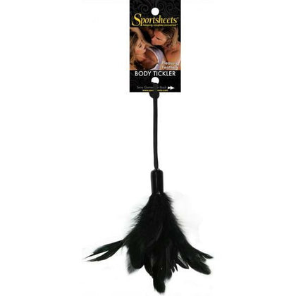 Introducing the Sensual Pleasures Fantasy Tickler Feather - Model FTF-001: A Luxurious Black Feather Tickler for Exquisite Sensations