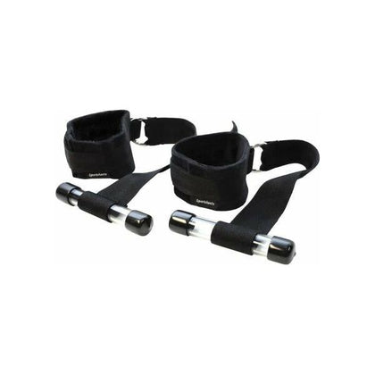 LustBound Door Jam Cuffs - Ultimate Bondage Play Kit for Wrist and Ankle Restraint - Model X1 - Unisex - Sensual Pleasure Enhancer - Black - Adult Naughty Store