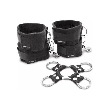 Luxurious Pleasure Bound 5 Piece Hog Tie and Cuff Set - Model HOG-2021B - Unisex - Ultimate Pleasure and Restraint - Black - Adult Naughty Store