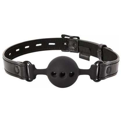 Sportsheets Saffron Breathable Ball Gag Black O-S: The Ultimate Sensory Surrender for Submissive Play