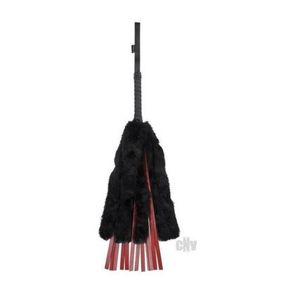 Saffron Faux Fur Flogger - Sensual and Spicy BDSM Toy - Model SF-500 - Unisex - Enhanced Pleasure for Impact Play - Black