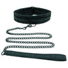 Midnight Lace Collar and Leash - Elegant Black BDSM Collar and Leash Set for Submissive Play