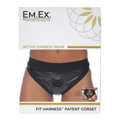 Exquisite Elegance: Em Ex Fit Harness Corset 2XLarge Black - Ultimate Pleasure for All Genders
