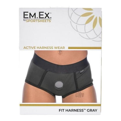 Exquisite Pleasure Co. Em Ex Fit Harness Small Gray - Model EEFH-SG1 - Unisex Strap-On Pleasure in Sleek Gray