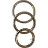 Sportsheets Metal O-Ring 3 Pack - Nickel-free Rings for Customizable Strap-On Harnesses, Penis Rings - Sizes: Small (1.5