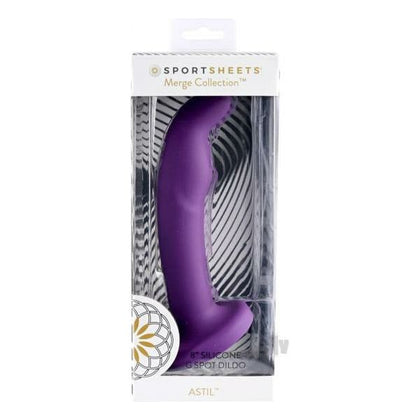 Astil Suction Cup 8 Purple - Curved Silicone Dildo for G Spot and P Spot Stimulation