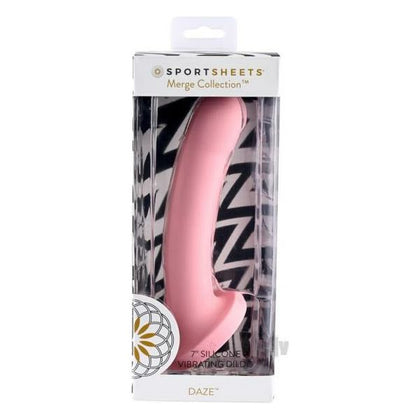 Daze Suction Cup 7 Pink Silicone Vibrating Dildo - Model DS-7P - For Partner and Solo Play
