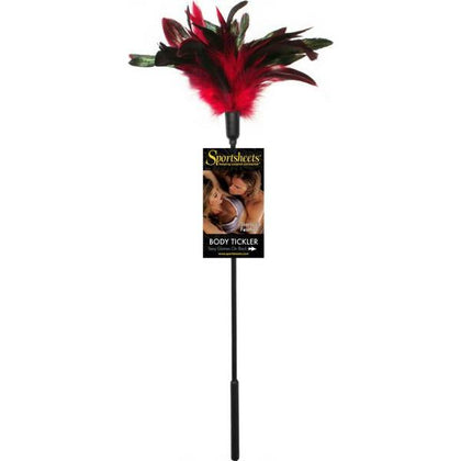Introducing the SensationX Fantasy Tickler Starburst Feather Tickler Red - The Ultimate Pleasure Indulgence for Sensual Exploration and Intimate Connection!