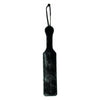 Leather Fetish Paddle - Fur Lined, Model LP-500 - Unisex, for Sensual Spankings, Black - Adult Naughty Store