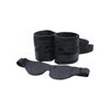 Flirt Our First Bondage Kit - Silky Restraint Set for Couples - Model FOBK-001 - Unisex - Enhanced Pleasure - Black - Adult Naughty Store